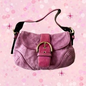 Vintage Y2K Coach Barbie Purse with Buckle - Pink on Pink